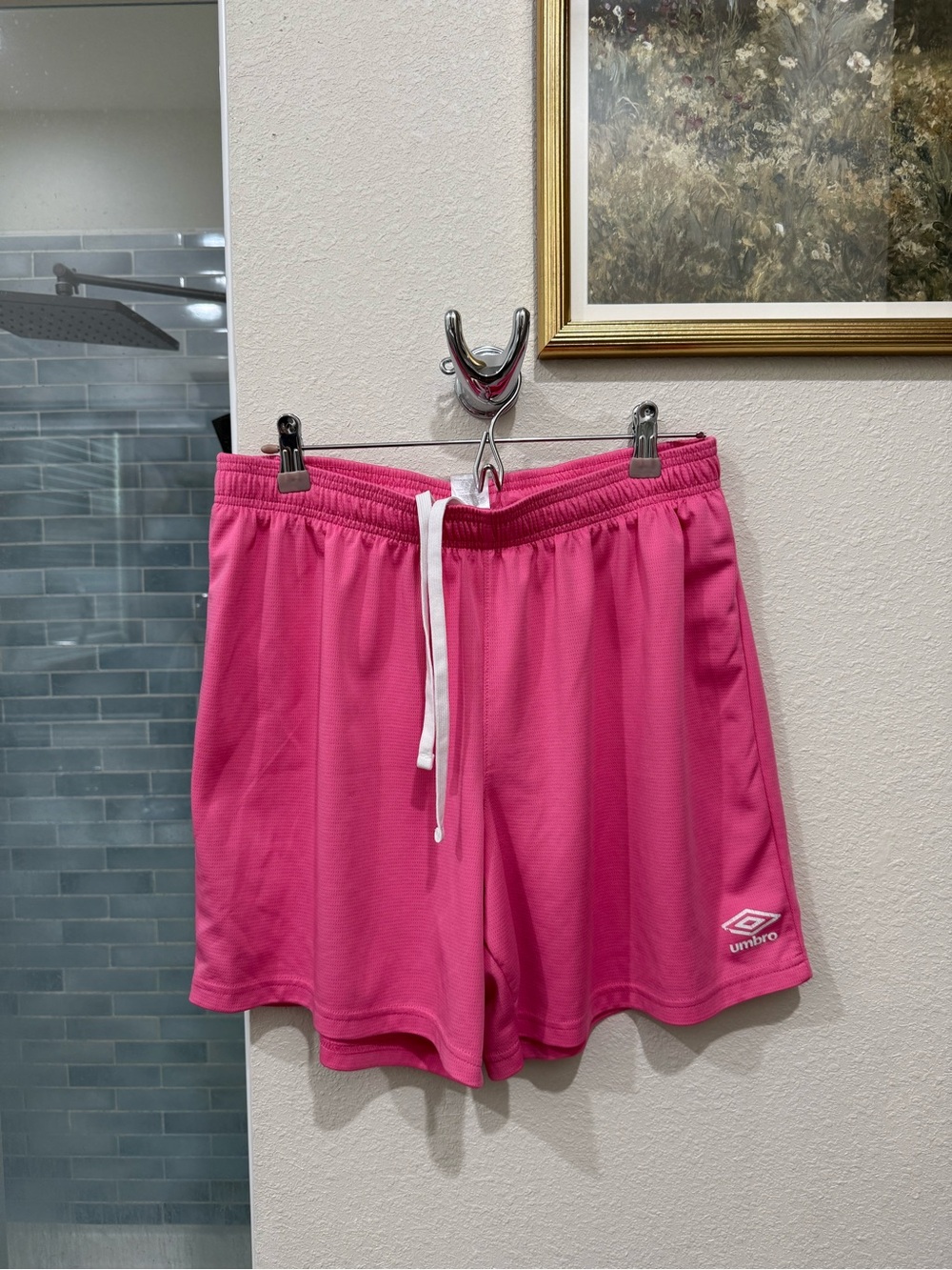 Umbro Women's Pink Athletic Shorts - 6in Inseam